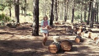 Barely legal teens get fucked outdoors in HD