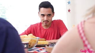 The secrets of family happiness are discussed around the kitchen table