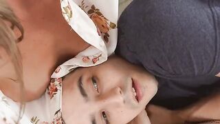 The man gently interacts with her hole, a delicate and passionate act