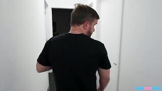 Girl sucks dick of the guy and fucks with him on the couch