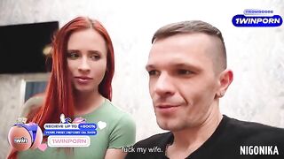 Two Russian students have a hot foursome sex party at their home