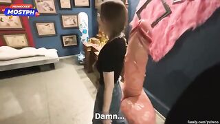 I seduced a modest girl who loves huge cocks, right on the street