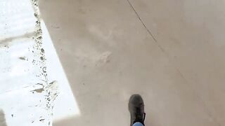 A girl did not know what she was getting into, it was a surprise