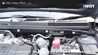A cute girl got fucked by a guy who helped her fix her car