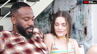 A pretty woman got her mouth filled with cum after a hot session