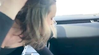 A hot MILF cheats on her husband by getting fucked in the Range Rover