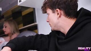 A girl was messing around with her bro in the car, things got steamy