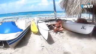 Experience the passion of rough sex on the beach