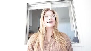 Girl sucking dick under the table and getting a huge load on her face