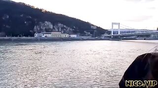 The guy fucked his girlfriend in her tight ass while traveling