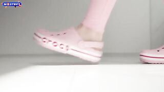 A sexy redhead has sex in a comfortable suit
