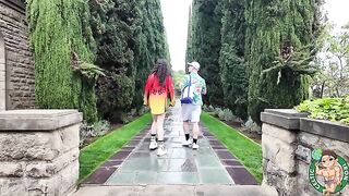 An Iranian girl checks out some historic sites and gets intimate