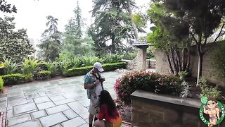 An Iranian girl checks out some historic sites and gets intimate