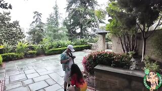 An Iranian girl checks out some historic sites and gets intimate