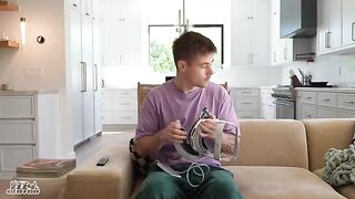 Girl sitting on a cock is a funny, romantic scene