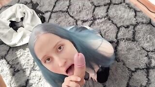 A young girl is ready to do anything for the sake of orgasm
