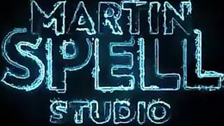 Cute girlfriends fucked at Martin Spell’s place in an intense session