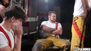 These guys can put out any fire with passionate group sex