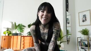 A hot girl with a vibrator is advertising for her new business in this steamy commercial