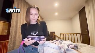 The stepsister appreciated the new format, so she got intimate with him