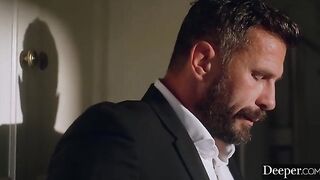 Morgan goes to great lengths to satisfy her boss Manual in a steamy encounter