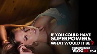 Behind the scenes of a massage interview with hot teen Aidra Fox getting pounded hard