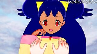 Iris from Pokémon gets fucked in an intense hentai scene