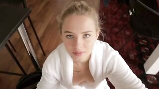 Accidental cum on step sister’s tits, she loved it and I did too