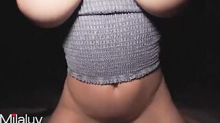 Sex in the yard at night with a stunning MILF