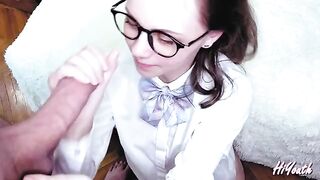 My Russian GF loves to get her face covered with cum - hiYouth
