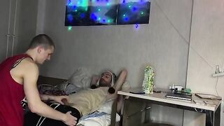 Two boys fucked a girl in her tight pussy at the party
