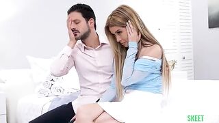 They fucked in a threesome on the bed, and soon it will be your turn