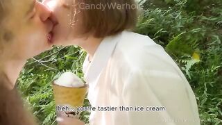 Don't lick the ice cream, suck my dick instead. A classic!