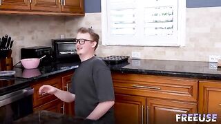 It's not easy to get off a dick, but the blondie is doing it well