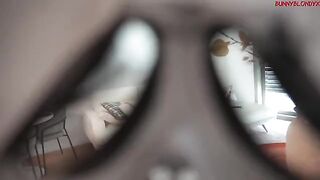 A hostess in doggy style welcomed her stranger's dick