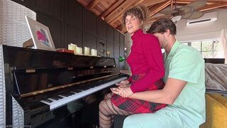 A hot MILF gives a lesson in sensual harmony