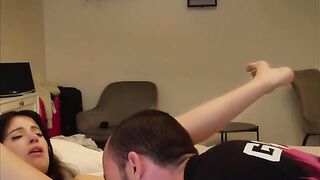 The couple has an amazing and passionate sex with a gorgeous view