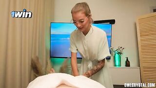 Relaxing massage finished with a happy end