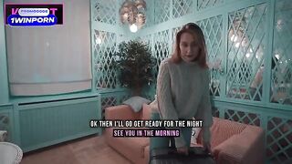A woman is having sex with her stepson in a hotel room