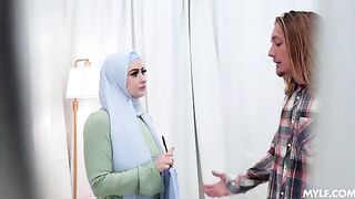 She prays and whispers halal, but her legs are spread wide for him