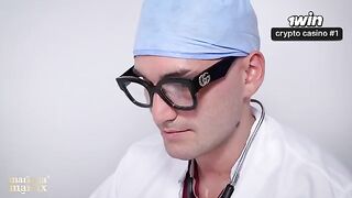 Two girls fuck with the doctor in a hospital setting
