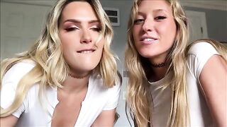 Two girls share one cock during a steamy family therapy session