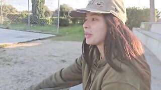 A petite actress had sex with a stranger in the jungle for cash
