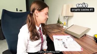 My stepsister wants to learn how to ride a cock instead of doing her homework
