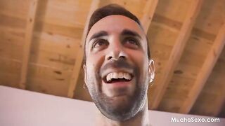 A blonde beauty got fucked on the floor and came