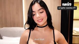 A girl with a beautiful body was licking her pussy, feeling excited