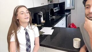 A girl with a small scholarship but an unlimited sexual appetite