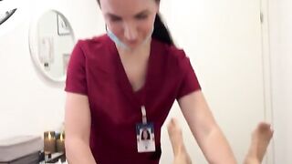 Hot nurse performs epilation before sucking dick