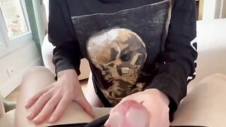 The small one can do a lot, as in this juicy blowjob scene