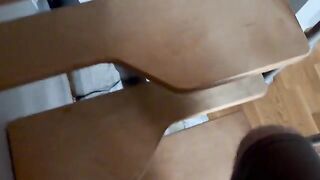 A cute 18-year-old girl relaxes with a vibrating toy